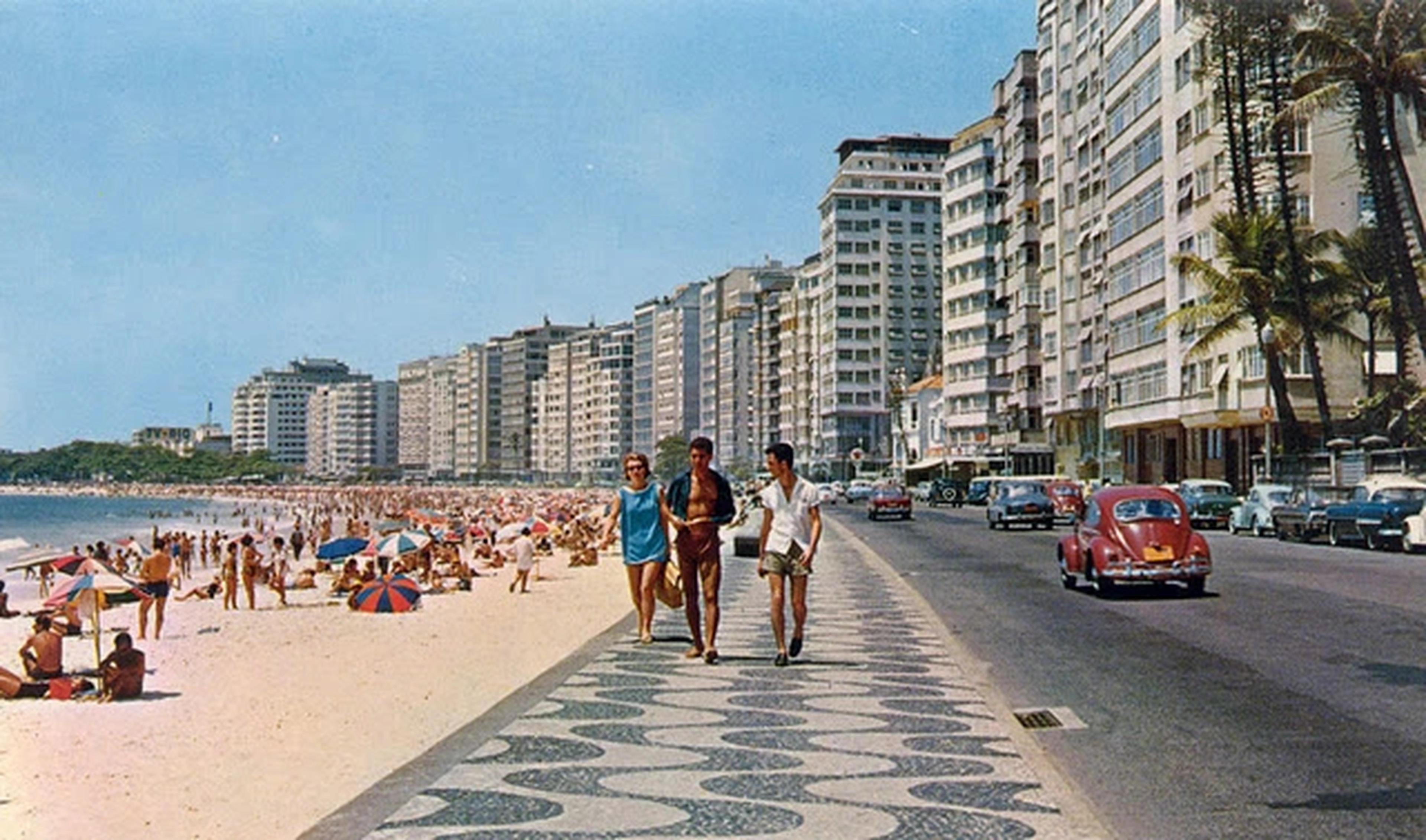 Copacabana promenade, supplied photograph upscaled to 4K